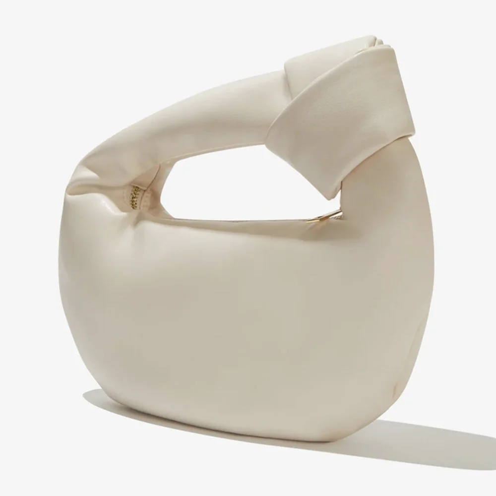 Melie Bianco Alexandra cream vegan leather top handle bag